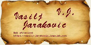 Vasilj Jaraković vizit kartica